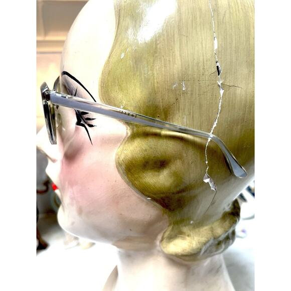 1950’s 1960’s Vintage Cat eye Gray Sunglasses Pearl Green Lens - Picture 3 of 10